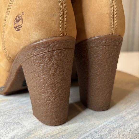 Timberland Tillston 6" Wheat Nubuck Brown Leather Boots Women's US Size 9 - Picture 8 of 11